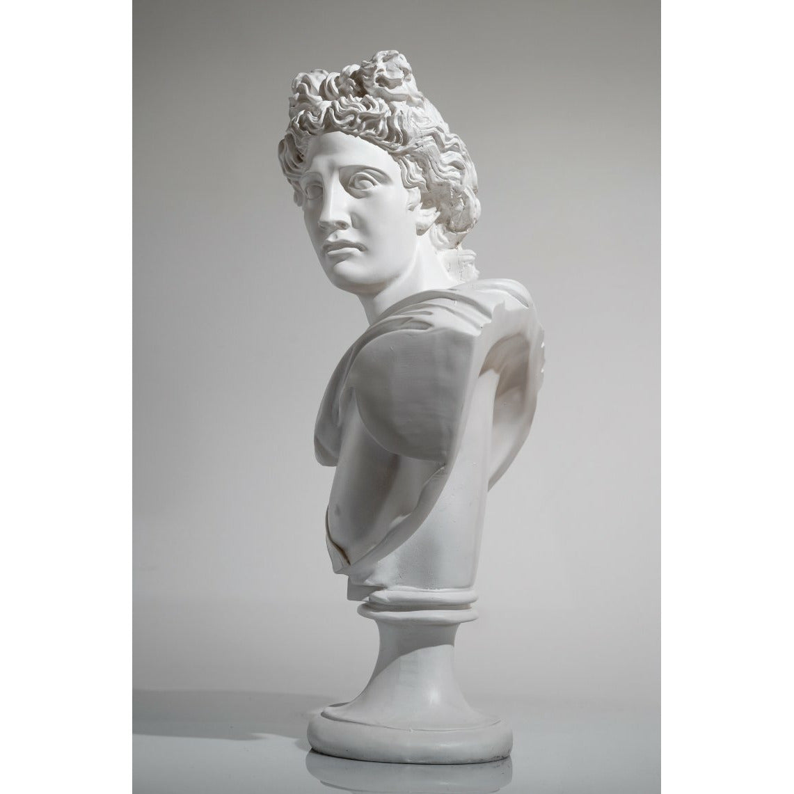 White Apollo Bust Sculpture - Our White Apollo Bust Sculpture is a timeless piece that’s an icon of Greek and Roman mythology.
